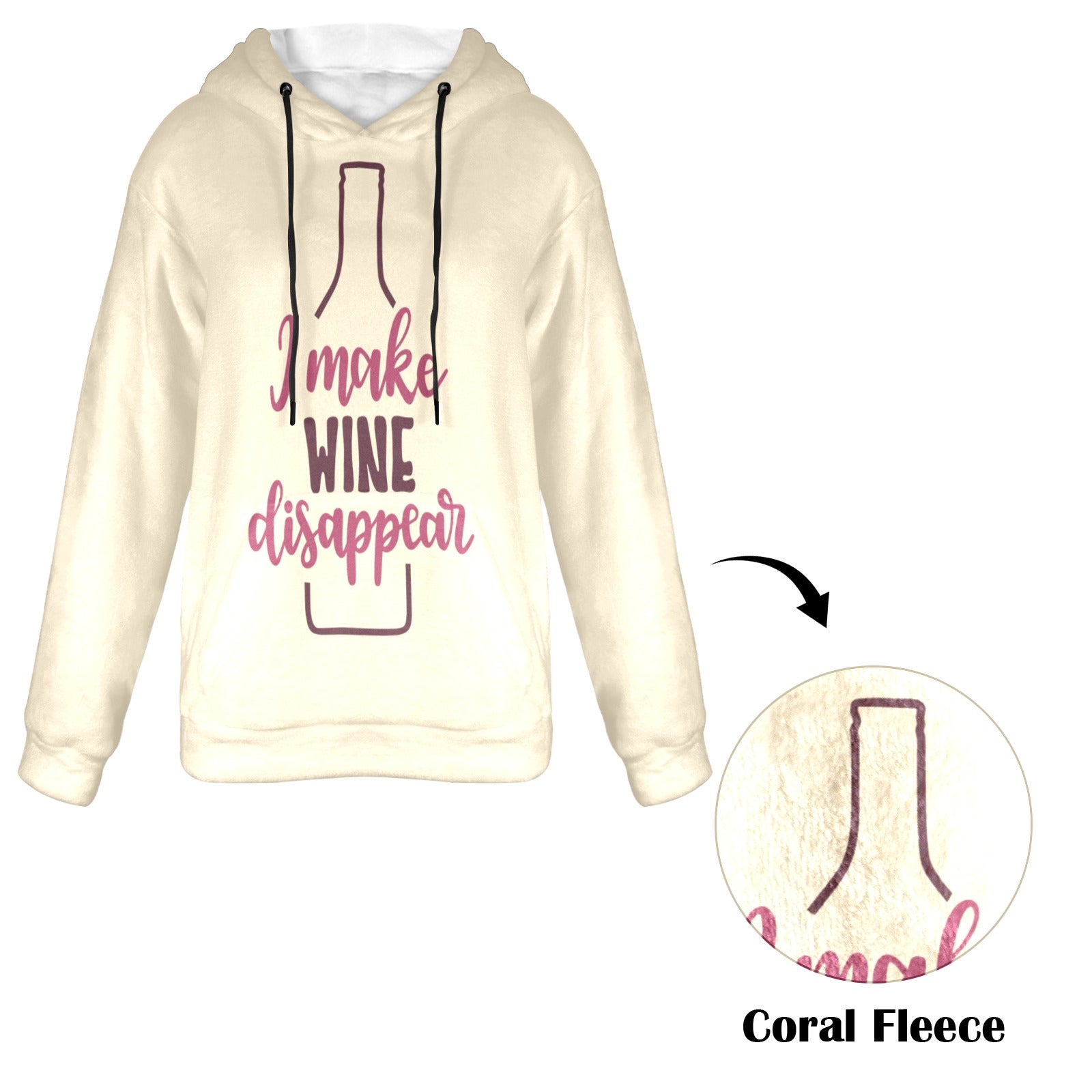 Women's Wine Magician Abstract Flannel Hoodie