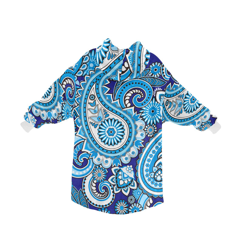 Women's Traditional Asian Elements Paisley Abstract Blanket Hoodie