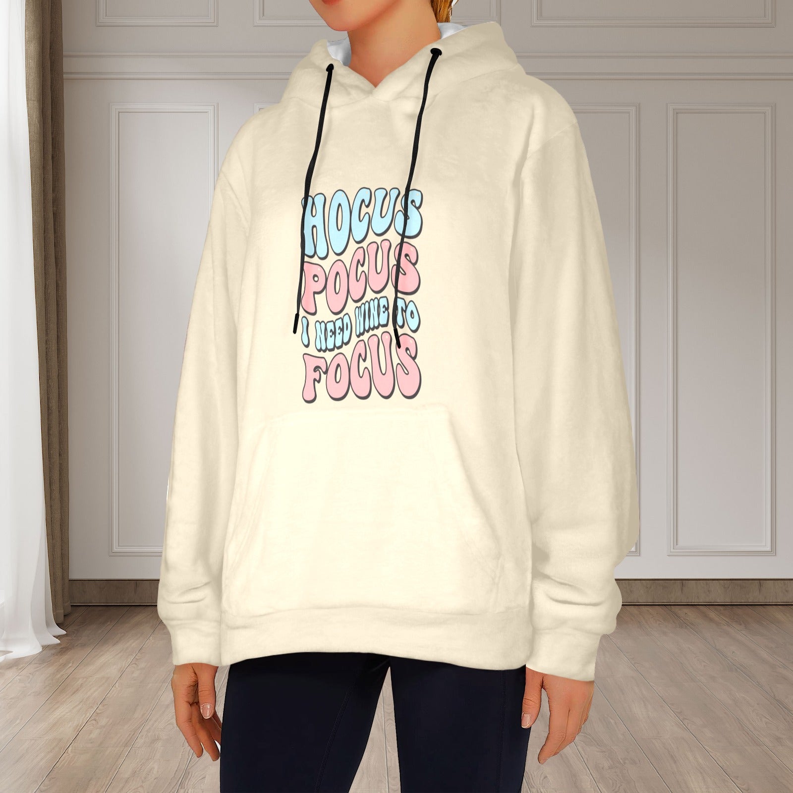 Women's Hocus Pocus Typography Flannel Hoodie