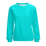 Women's Bright Turquoise Solid Sweatshirt