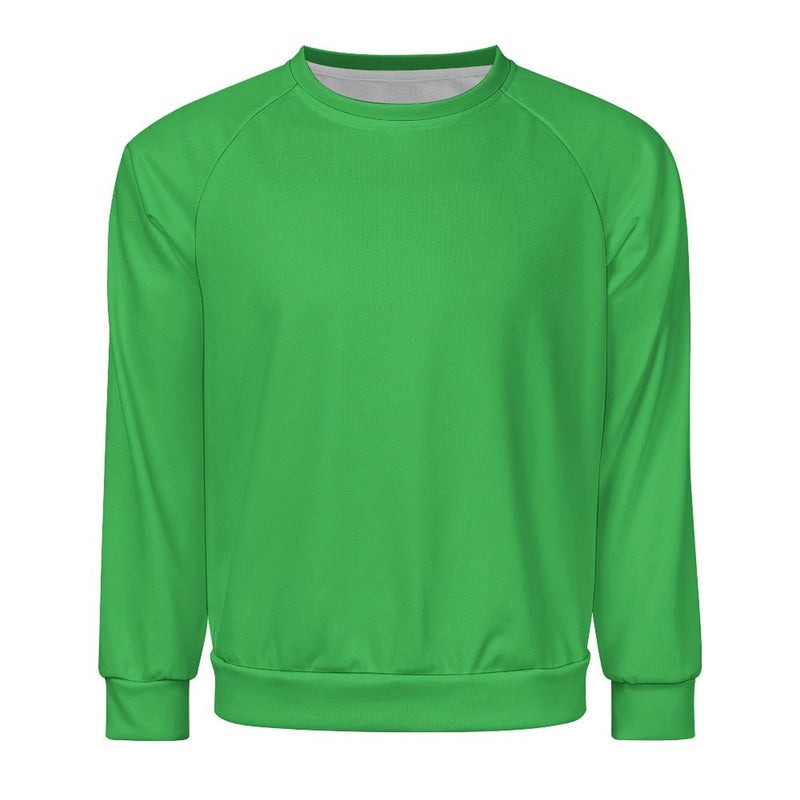 Men's Medium Sea Green Solid Sweatshirt