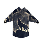 Men's Wolf Moon Abstract Blanket Hoodie