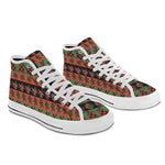 Women's Christmas Stripped Abstract High Top Shoes