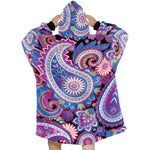Women's Traditional Asian elements Paisley Abstract Blanket Hoodie