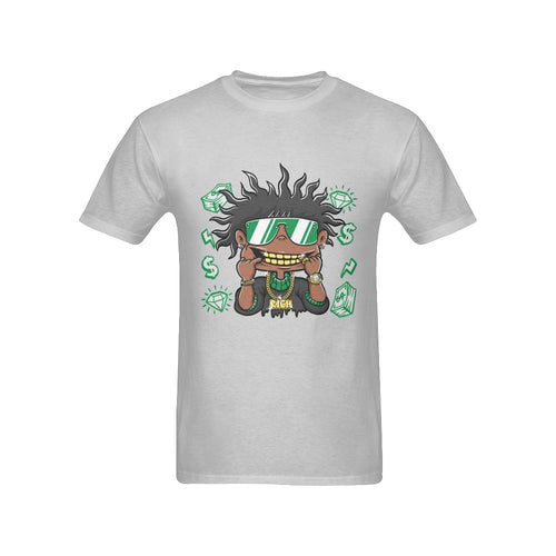 Men's Rich Black Guy Streetwear Classic Fit T-shirt