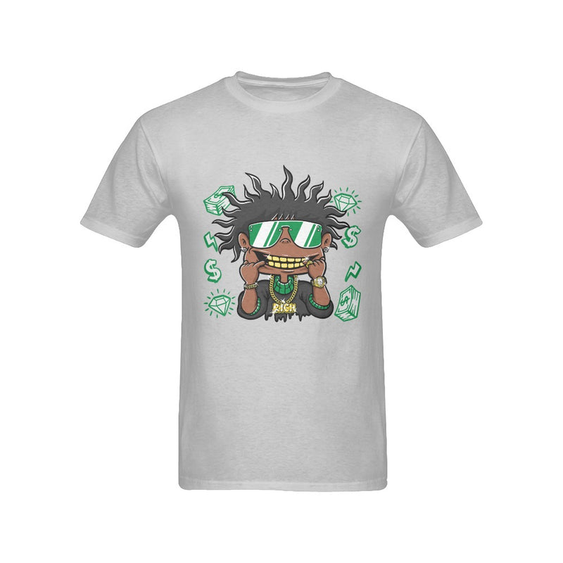 Men's Rich Black Guy Streetwear Classic Fit T-shirt