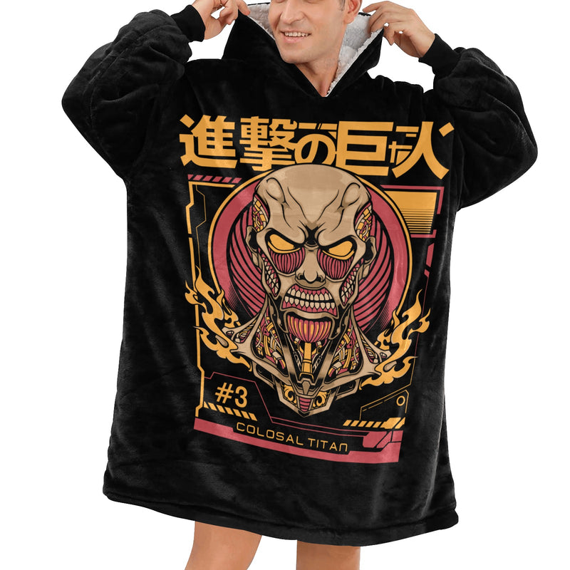 Men's Attack On Titans Anime Blanket Hoodie