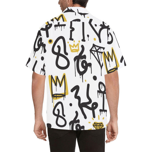 Men's Scribble Abstract Half Sleeve Shirt