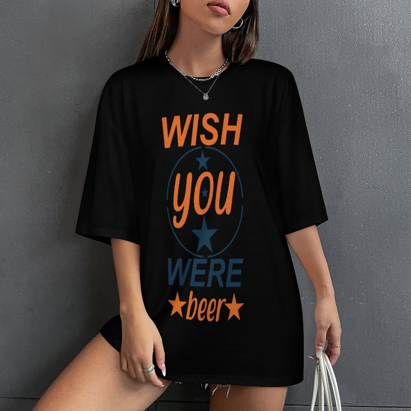 Design Drop-Shoulder Mid-Sleeve T-Shirt - New