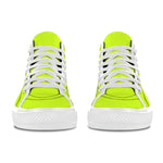 Women's Fluorescent Yellow Solid High Top Shoes