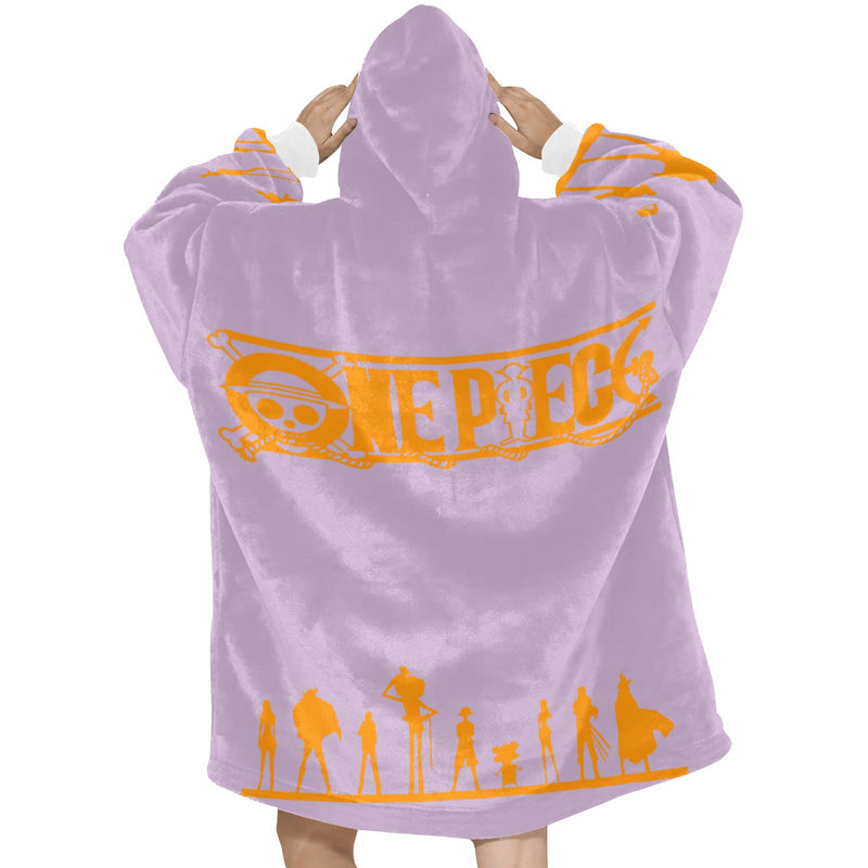 Women's One Piece Anime Blanket Hoodie