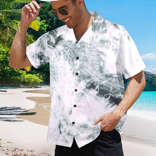 Men's Onyx Tie-Dye Abstract Half Sleeve Shirt