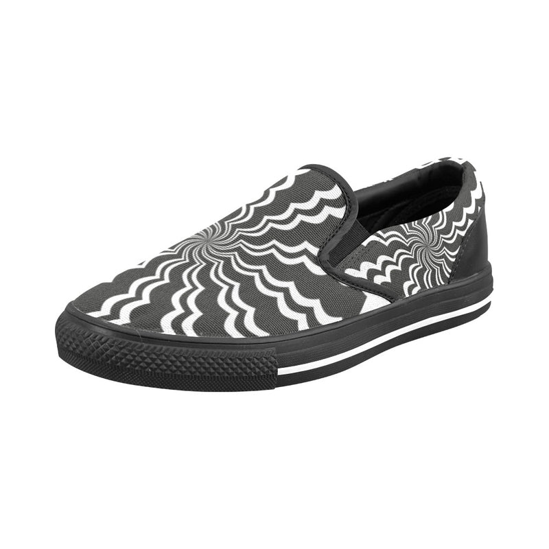 Women's Swirling Vortex Abstract Slip-on Shoes