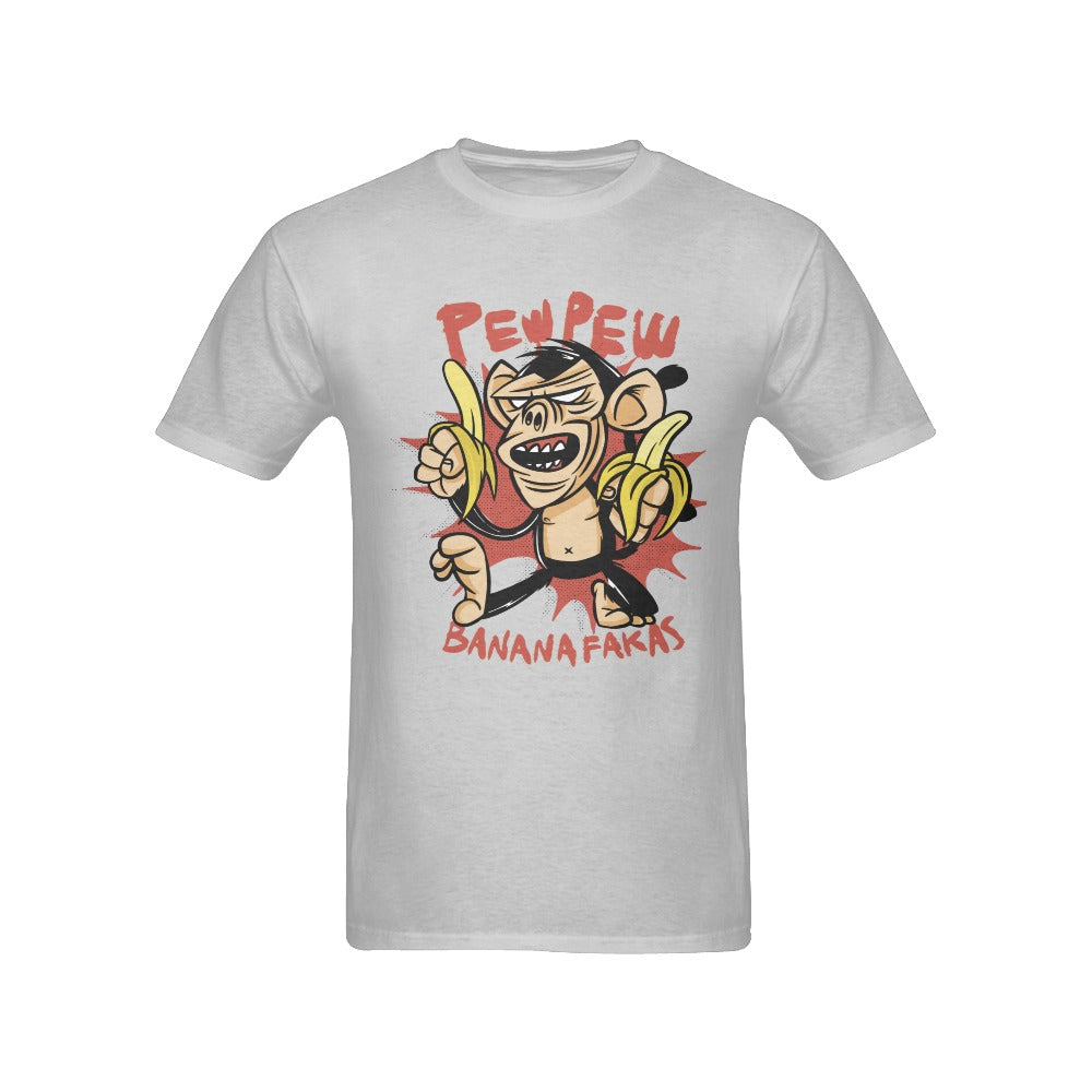 Men's Pew Pew Banana Streetwear Classic Fit T-shirt