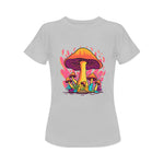 Women's Flaming Mushroom Mushroom Acid & Punk Classic Fit T-shirt