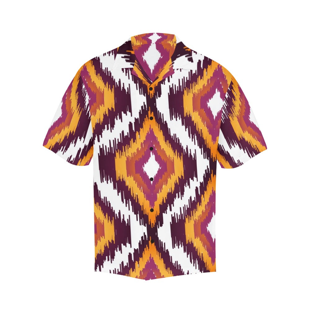 Men's Flames Abstract Half Sleeve Shirt