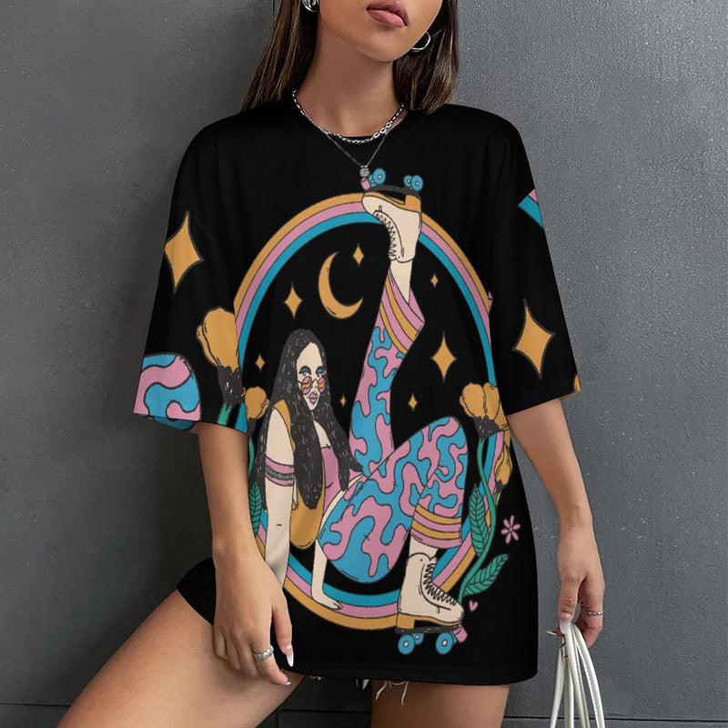 Women's Hippie Tippie Acid & Punk Oversized T-shirt