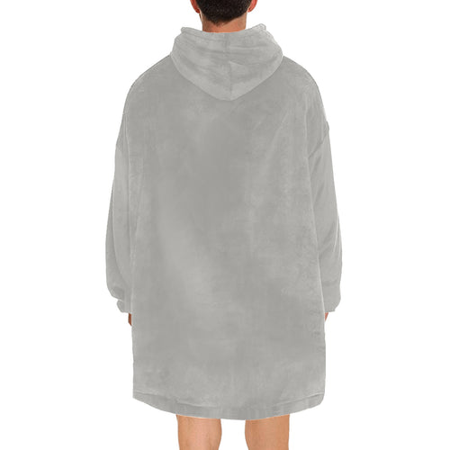 Men's Gray Solid Blanket Hoodie