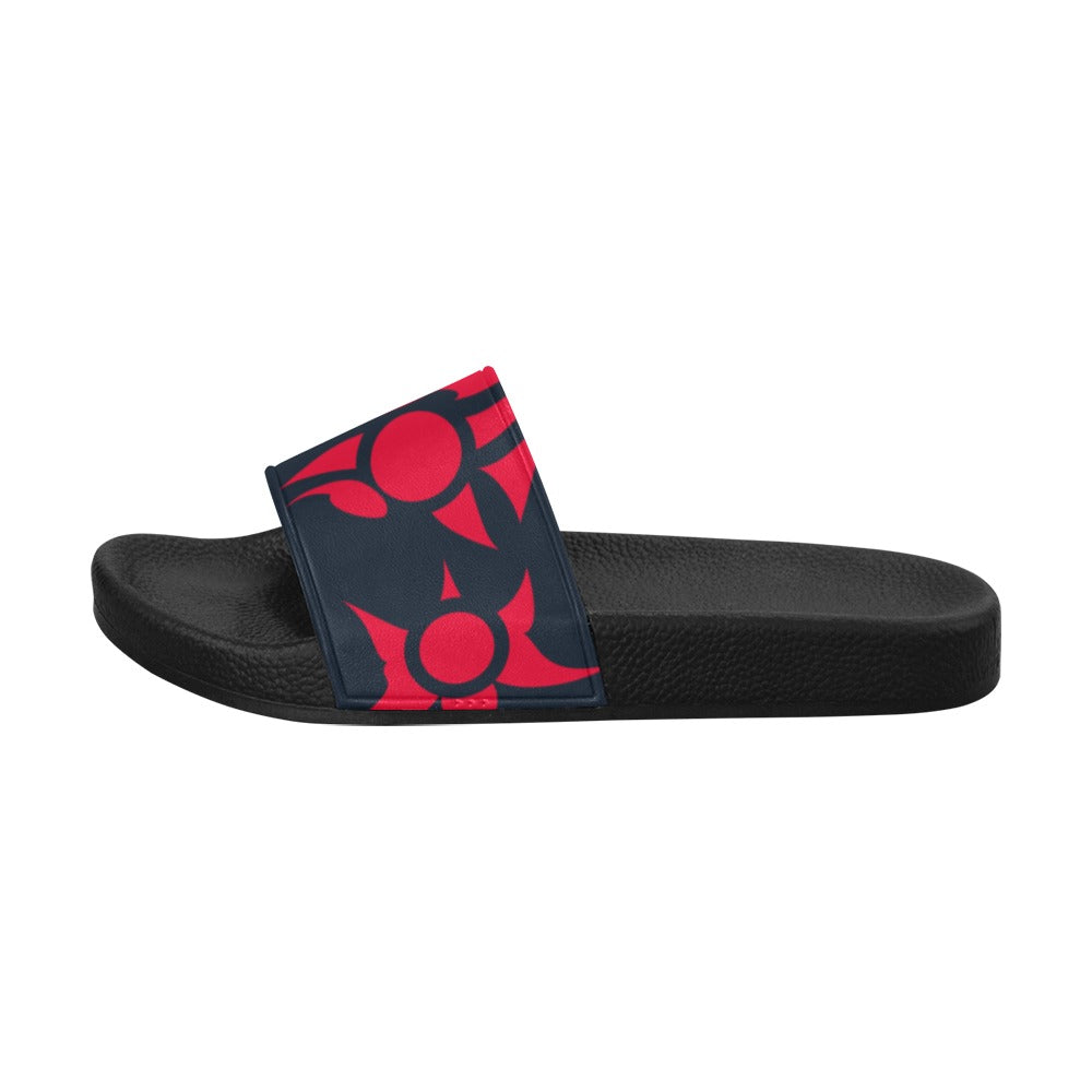 Men's Crimson Totem Abstract Slider Sandals