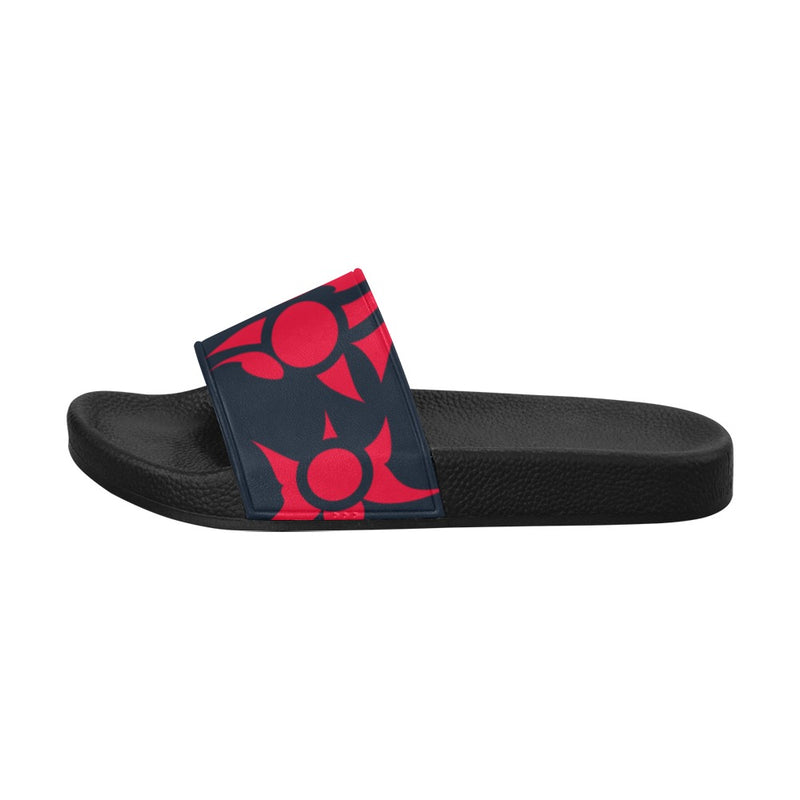 Men's Crimson Totem Abstract Slider Sandals