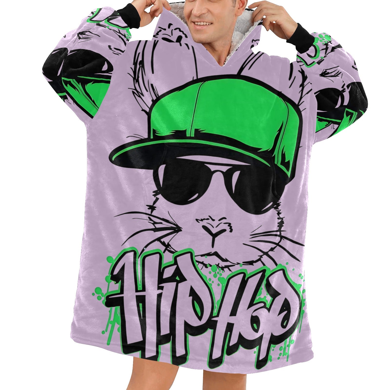 Men's Hip Hop Streetwear Blanket Hoodie
