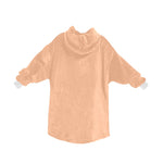 Women's Peach Fuss Solid Blanket Hoodie