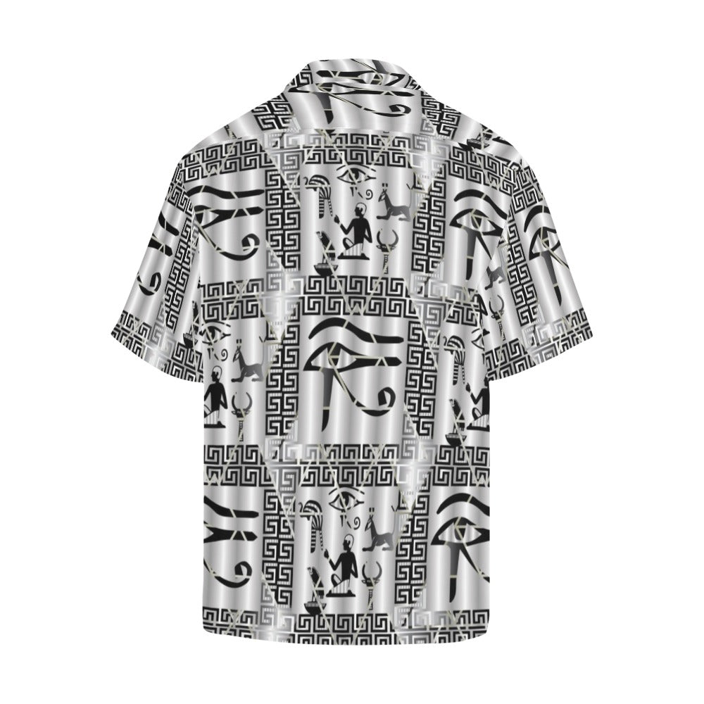 Men's Tribal Pattern Abstract Half Sleeve Shirt