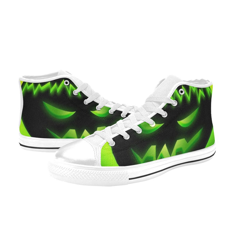 Women's Neon Pumpkin Abstract High Top Shoes