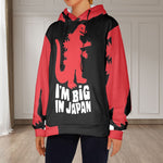 Women's Japan Godzilla Abstract Flannel Hoodie