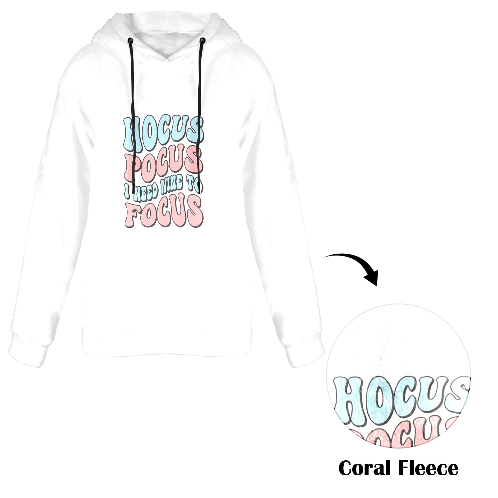 Women's Hocus Pocus Typography Flannel Hoodie