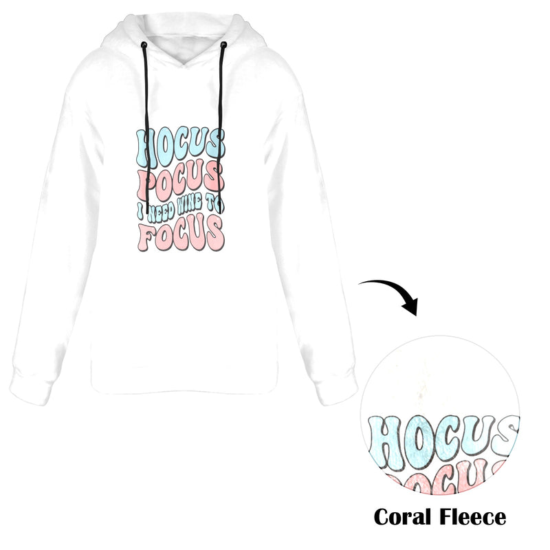 Women's Hocus Pocus Typography Flannel Hoodie