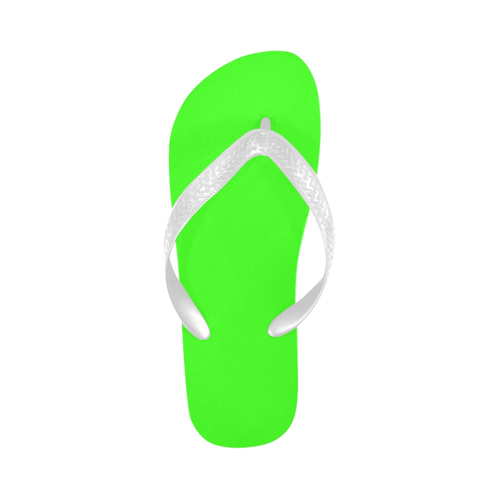 Men's Neon Green Solid Flip Flops