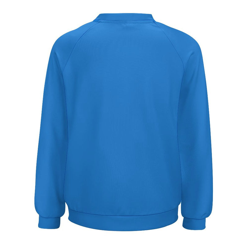 Women's Steel Blue Solid Sweatshirt