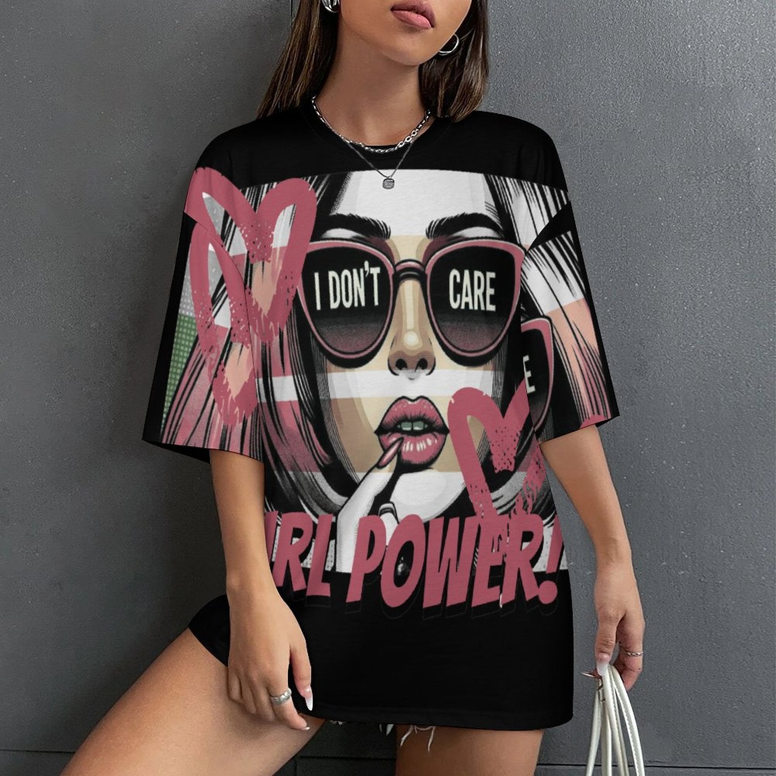 Women's Girl Power Acid & Punk Oversized T-shirt
