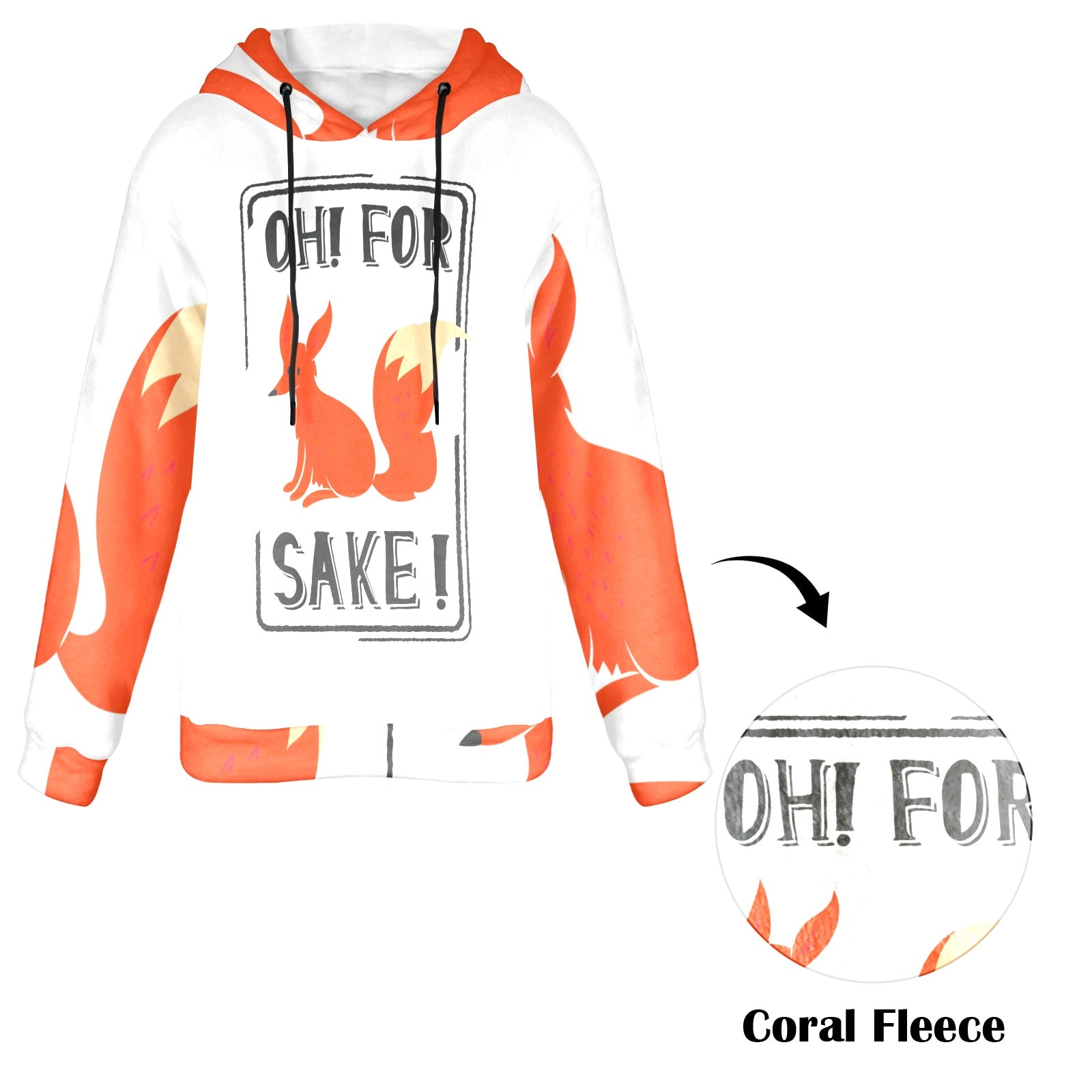 Women's 'F' Sake Abstract Flannel Hoodie