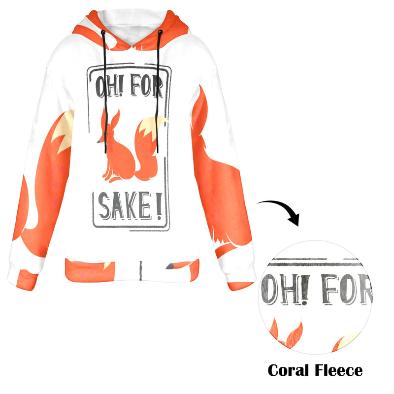 Women's 'F' Sake Abstract Flannel Hoodie