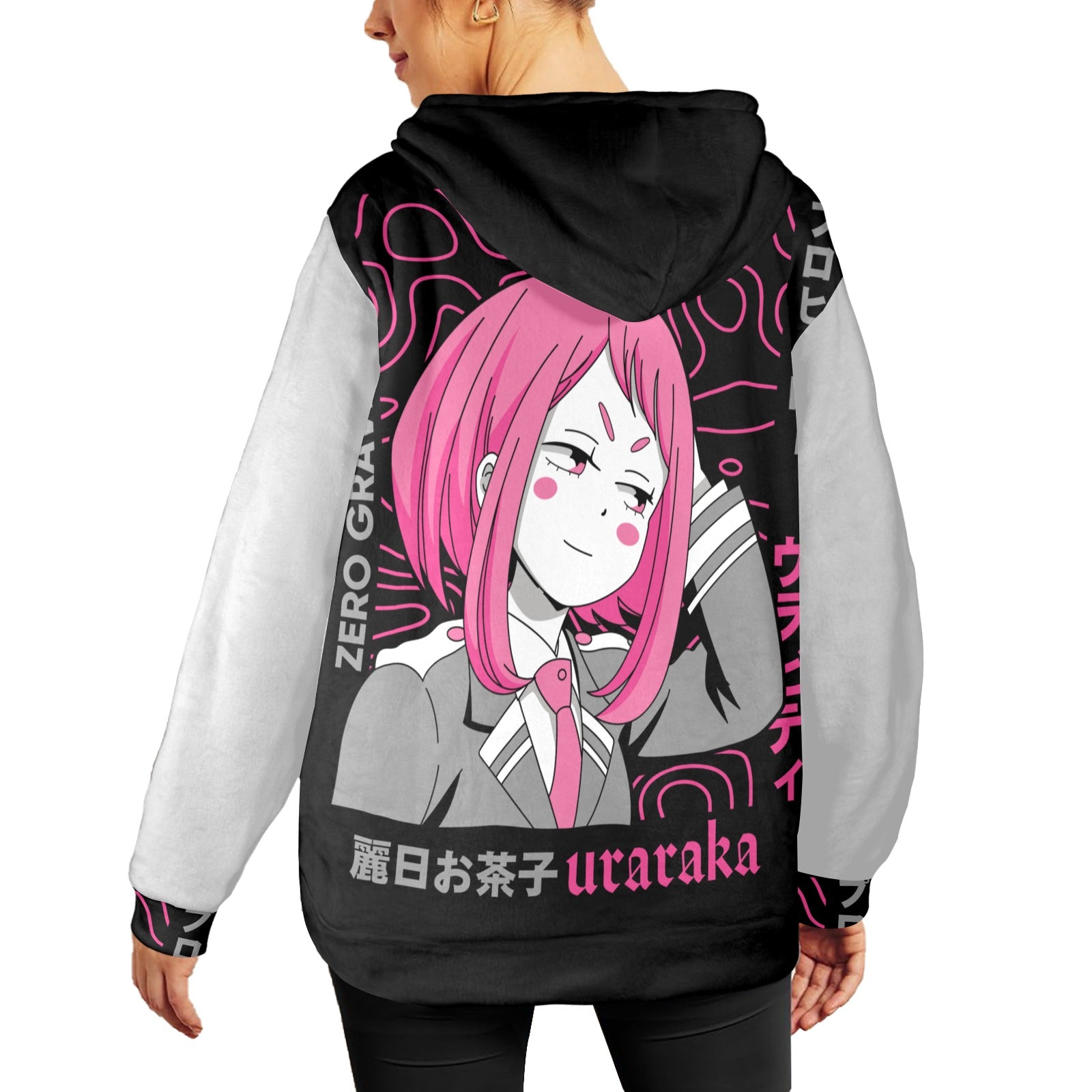 Women's Uraraka My Hero Academia Anime Flannel Hoodie