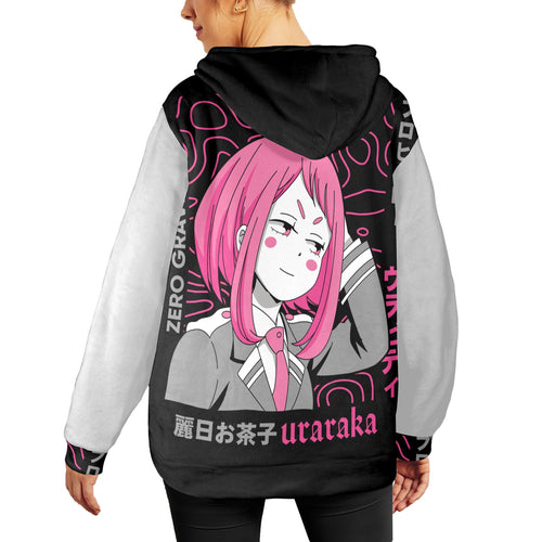 Women's Uraraka My Hero Academia Anime Flannel Hoodie
