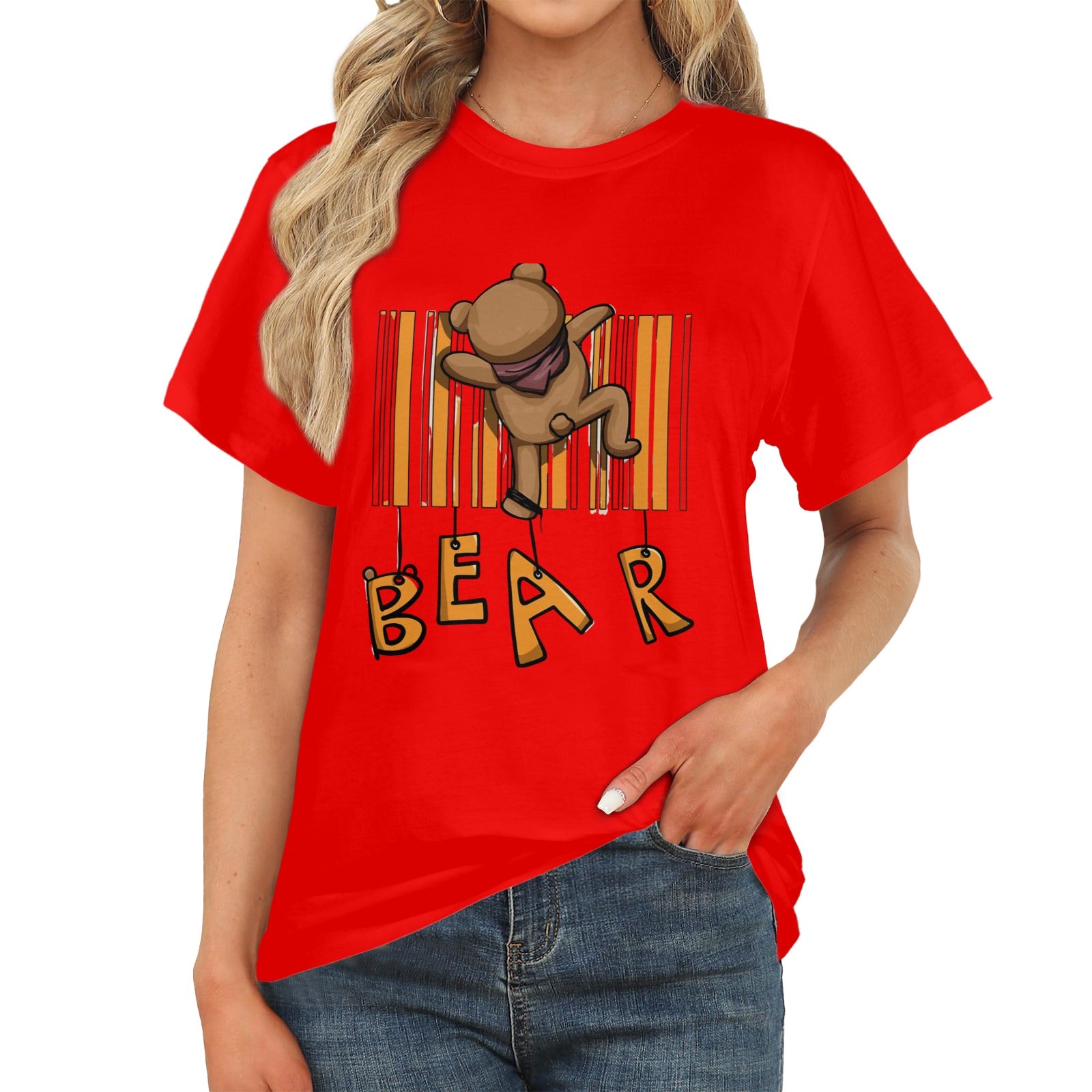 Women's Bear Abstract Classic Fit T-shirt