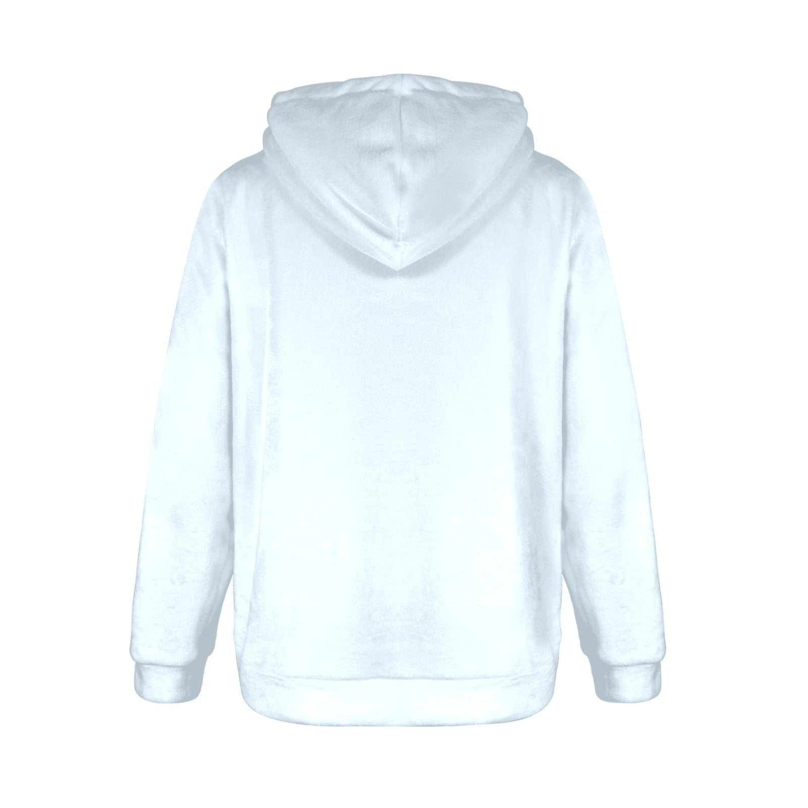 Women's Alice Blue Solid Flannel Hoodie