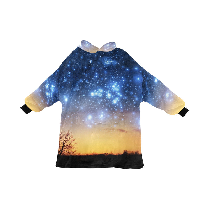 Men's Starry Nebula Abstract Blanket Hoodie