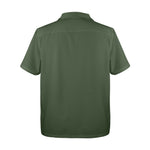Men's Gray Asparagus Solid Half Sleeve Shirt
