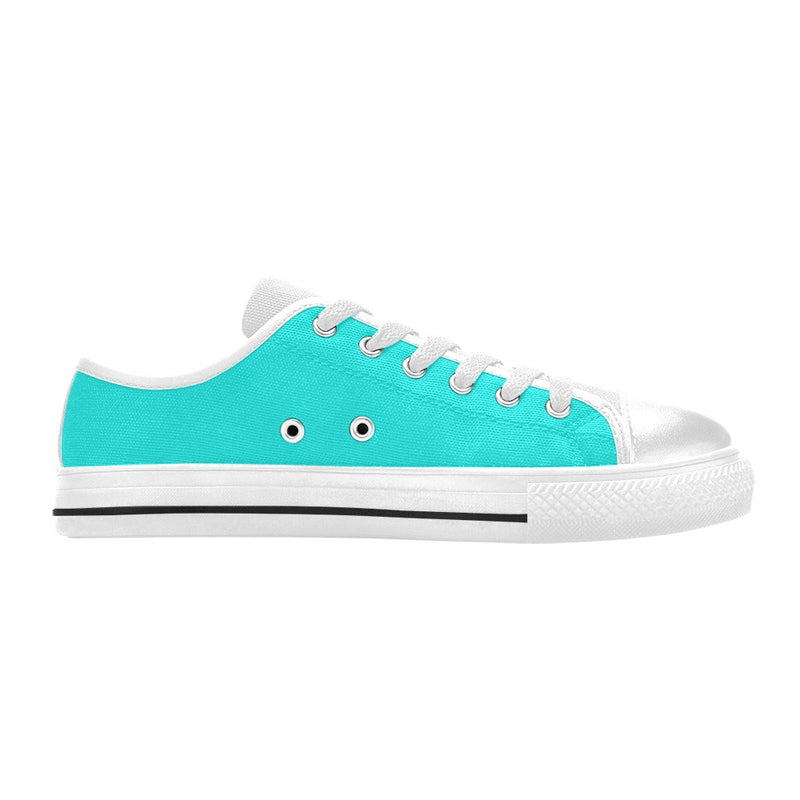 Men's Bright Turquoise Solid Low Top Shoes