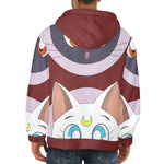 Men's Sailor Moon Cat Anime Flannel Hoodie