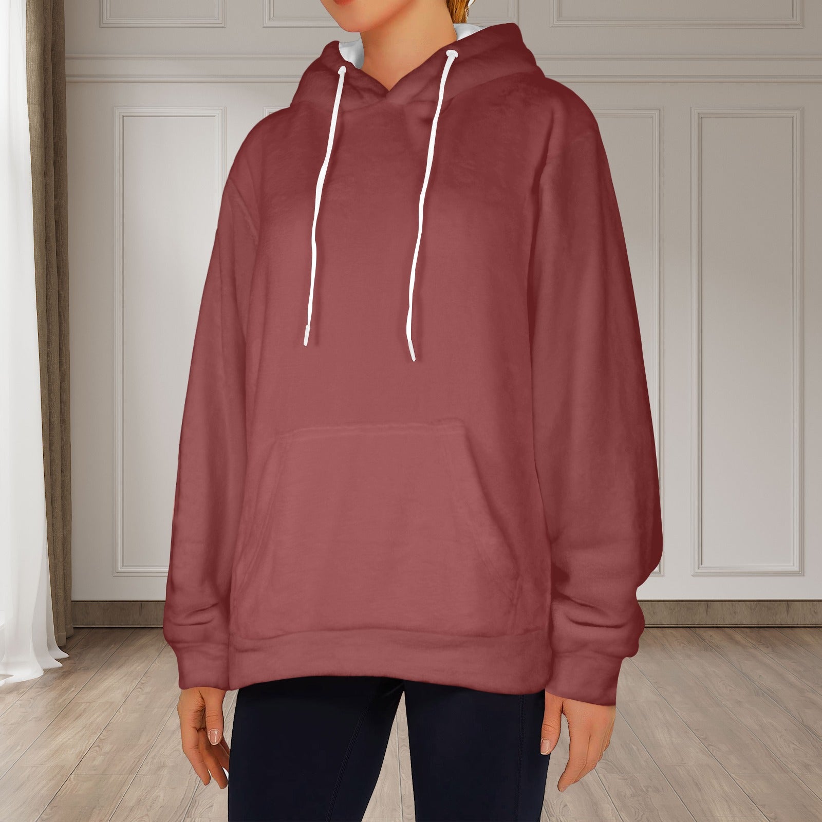 Women's Cardovan Solid Flannel Hoodie