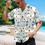 Men's Tazrik Mosaic Abstract Half Sleeve Shirt