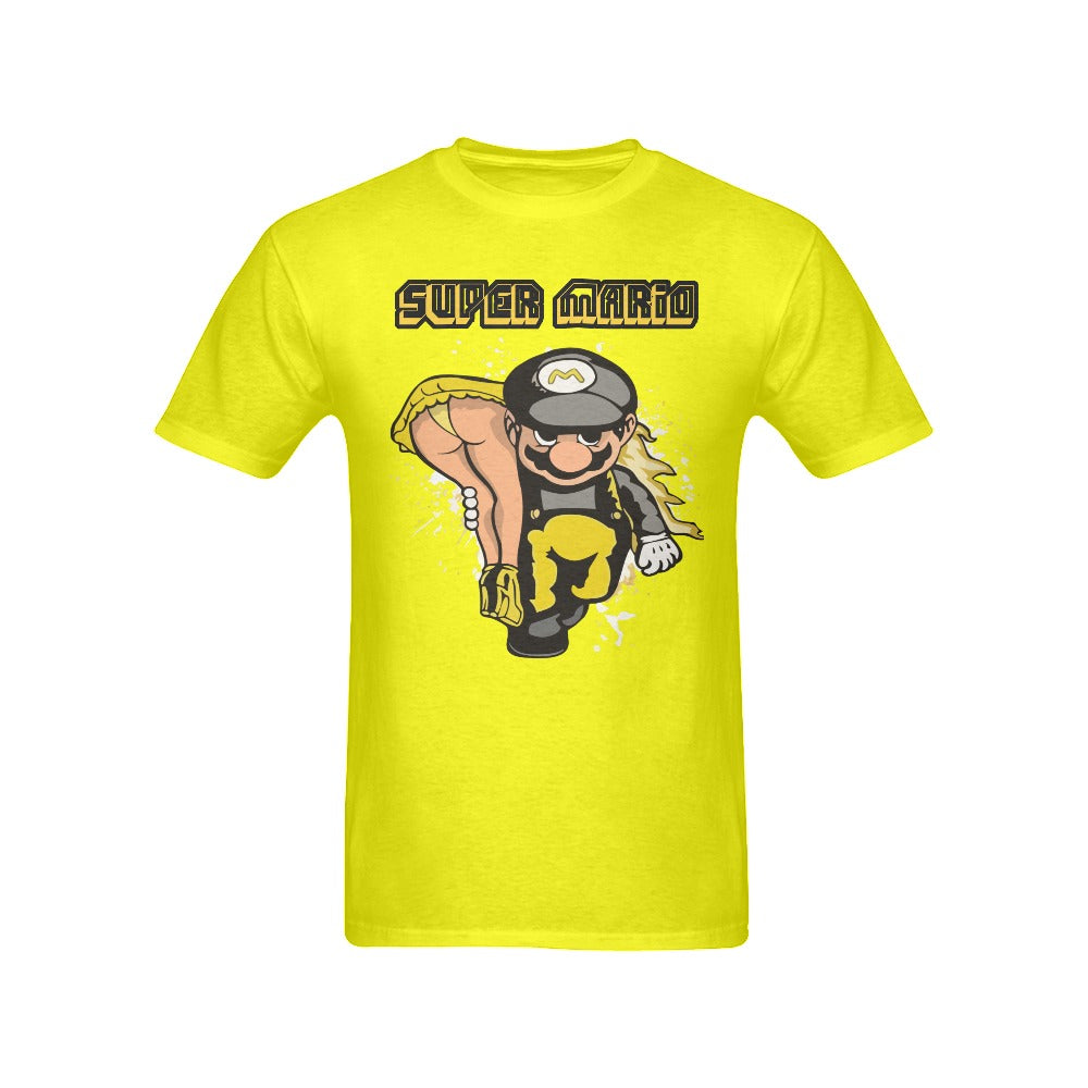 Men's Super Mario Carry Girl Streetwear Classic Fit T-shirt