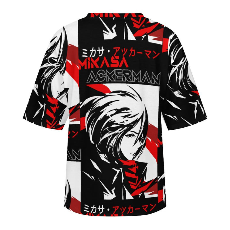 Women's Mikasa Ackerman Attack on Titan Anime Oversized T-shirt