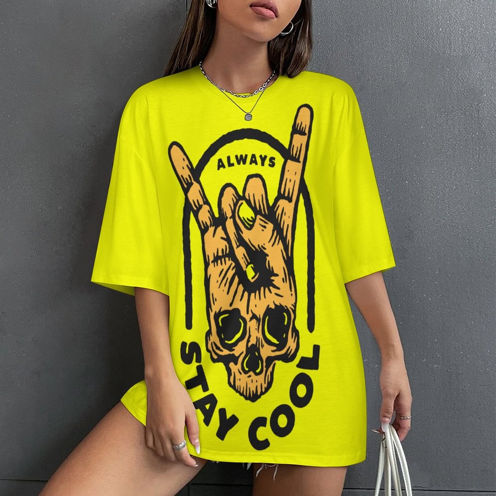 Women's Always Stay Cool Acid & Punk Oversized T-shirt