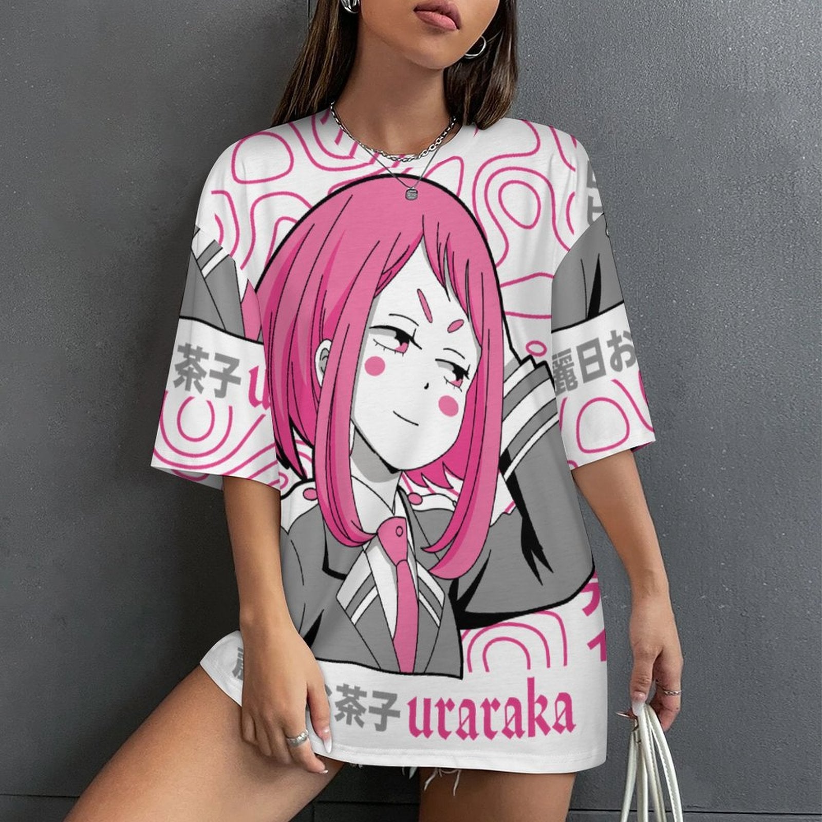 Women's Uraraka My Hero Academia Anime Oversized T-shirt
